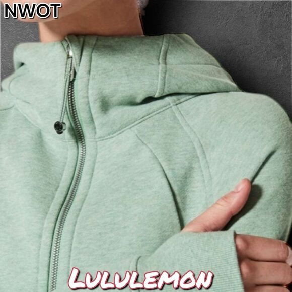 NWOT Lululemon Scuba Hoodie Light Cotton Fleece Heathered River Mist - 4 - Picture 4 of 10